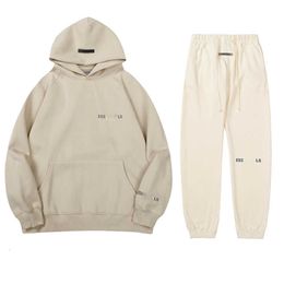 Esstenials Sweat à capuche Set Hommes Femmes Ess Sweats à capuche Pantalon Survêtement Essentails Pantalons de survêtement Essientials Costume Pull à capuche Chemise Sweatsuit Essen Essentialss épais Uz4j