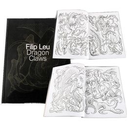 EST 190 pagina's Tattoo Book Dragon Claws Pattern Sjabloonontwerp Manuscript voor body artist accessoires Leveringen 240418