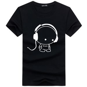 Est 3D T-shirt imprimé à l'encre motif à manches courtes été décontracté hauts t-shirts mode o-cou t-shirt mâle 210716