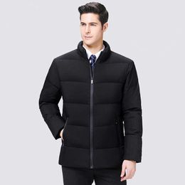 Est 80% witte eendendown heren winter donsjacks kwaliteit big size jassen sneeuw warme stand kraag bovenkleding merkkleding 211015