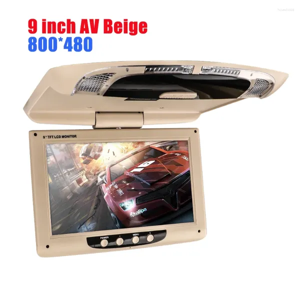 Est 9 pulgadas HD Radio AV Monitor para reproductor de coche techo TFT pantalla LCD Digital reposacabezas táctil sin DVD