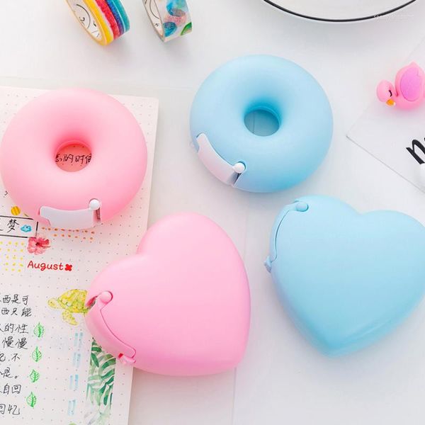 Est Candy Color Masking Tape Cutter Design Of Love Heart / Donut Shape Office Dispenser School Supply