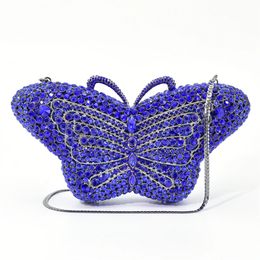 est crystal avondtas ontwerper vlinder vorm koppeling prom handtassen dier diamanten portemonnee feest 240430
