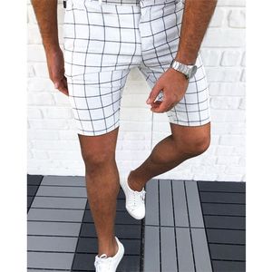 Est Hommes Summer Casual Shorts Noir Plaid Rayé Coton Pantalon Mode Mâle Bermuda Plage Hommes Pantalons Vêtements D'affaires 220524
