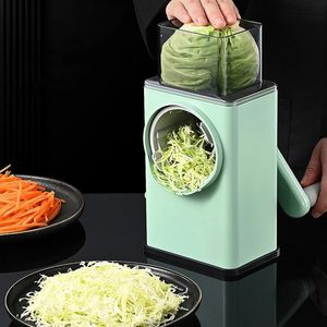 est Coupe-légumes rotatif Manuel Mandoline Trancheuse multifonctionnelle Râpe à fromage Parmesan Broyeur Gadgets de cuisine 240104