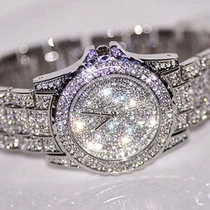 est s Dameshorloges Mode Diamanten Jurk Horloge Hoge Kwaliteit Luxe Strass Dameshorloge Quartz Horloge Drop 2639