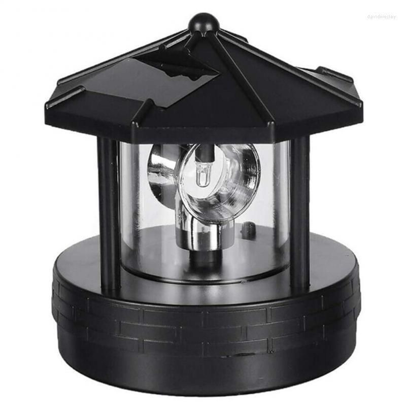 Est Solar LED Rotativo Farol Luz Jardim Quintal Gramado Lâmpada Iluminação Ao Ar Livre Decoração Da Casa Gota