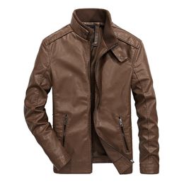 Est Spring Fashion Men Pu Coat bovenkleding Biker Motorfiets Mannelijke jassen Drop ABZ173 220816