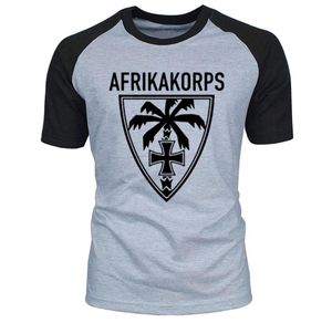 est las camisetas hombres Maglietta Afrika Korps Palm Wehrmacht Deutschen Heeres Gruppe Dak Raglan Camiseta de manga corta 2107217247136