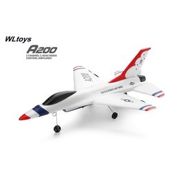 Est WLtoys A200 6B 3CH Vliegtuig 2.4G Afstandsbediening Vaste Vleugel Stunt Rc Vliegtuig Landing Zweefvliegtuig Vliegtuigen Model speelgoed Jongen 220628