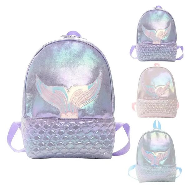 est mujeres niñas bolsas de brillo sirena mochila niña libro escolar bolso de hombro mochila pu mochilas láser viajes 231222