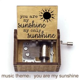 est You are my sunshine citations inspirées imprimer boîte à musique en bois étudiants enfants fête d'anniversaire faveurs cadeau pour les enfants 240118