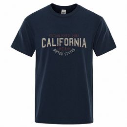 Gevestigde 1982 Californië Verenigde Staten T-shirt Mannen Oversized Cott Zomer T-shirt Ademend Losse O-hals Shirts Hip Hop Tees G0W4 #