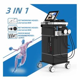 ESWT Shockwave Therapy Smart Tecar Diathermy Ultrasound Physiotheray Massage Machine for Pain Relief ED Treatment Penis Enlargement Machine