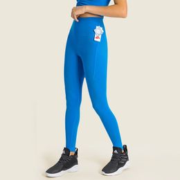 ET004 LYCRA Antibacteri￫le High Rise Pant Naakt Sense Yoga broek Buttery Soft Leggings PA66 GARN TAKKE ZIETING VROEGEN VROUWEN BROWERS HEBBEN T-LINE