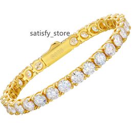 Etelleza Hot Selling Pulseras Fashion 18K Gold plaqué 925 STERLING VVS Bracelet de tennis classique de Diamond Moisanite Moisanite