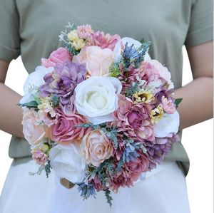 Eternal Angel Wedding Gift Supplies Factory Direct European Style Rose Rose Bruid Boeket