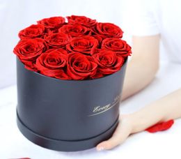 Eeuwige bloemen met emmer Valentine039s Day geschenkdoos Rose decoratieve bloemen vriendin vrouw romantisch festival cadeau 485 S22027902