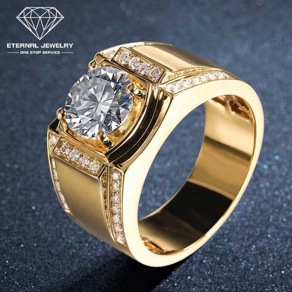 Bague de mariage en diamant naturel pour hommes, bijoux éternels personnalisés, en or pur, blanc, jaune, Rose, rouge, Mossianite, 9k, 10k, 14k, 18k, 24k