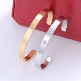 Eeuwige liefde gouden armband luxe design sieraden heren- en damesarmbanden Hoge kwaliteit roestvrijstalen openingen vervagen nooit2576