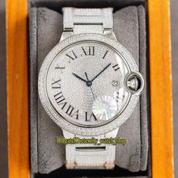 Eternity Sieraden Horloges 0049 RFF V7 Edition Gypsophila CZ Diamond Dial Super 2836 Automatische Diamanten Kast Volledig Iced Out Heren W287W