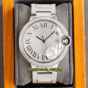 Eternity Sieraden Horloges 0049 RFF V7 Edition Gypsophila CZ Diamond Dial Super 2836 Automatische Diamanten Kast Volledig Iced Out Heren W223Y