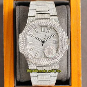 Eternity Sieraden Horloges RRF 5719 V2 Upgrade Versie CAL.324 Automatische 5711 Diamanten Gypsophila Dial Iced Out Mens Watch Diamond Inlay Case Stalen Bracelet 7118 7010