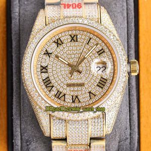 éternité Bijoux Montres RRF Derniers produits 126334 1262303 126333 A2824 Automatique Iced Out Full Mens Watch Roman Diamonds Dial 904L Steel Diamond Case Bracelet