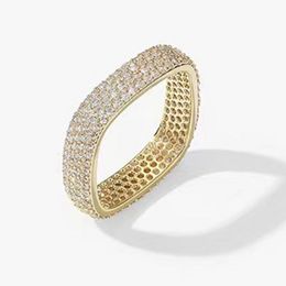 Eternity Micro Pave AAAAA Zircon Finger Ring Gold Filled Wedding band Ringen voor Vrouwen Bridal Nightclub Party Sieraden