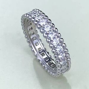 Eternity Moissanite Diamond Ring 100% Echt 925 Sterling Zilver Party Wedding Band Ringen voor Vrouwen Bruidsverlovingssieraden Cadeau