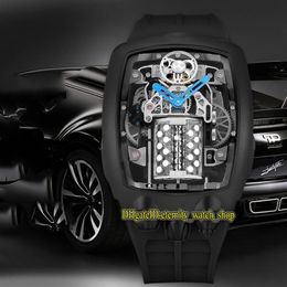 eternity sporthorloges Nieuwste producten Super running 16 cilinder motor wijzerplaat EPIC X CHRONO CAL V16 automatisch herenhorloge PVD zwart 241L