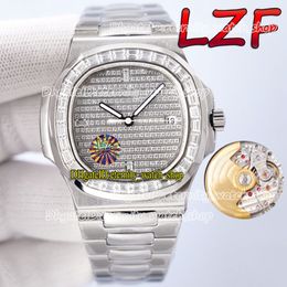 Eternity Watches LZF Bests Version Cal 324 S C LZCAL 324 Automático helado T Diamond Inlay Bezel 5711 Diamantes Dial 5719 Mens Watch SP 222S