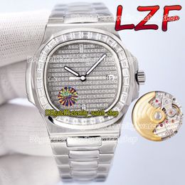 Eternity Watches LZF Bests Versión Cal 324 S C LZCAL 324 Automático helado T Diamond Inlay Bezel 5711 Diamantes Dial 5719 Mens Watch SP 216K