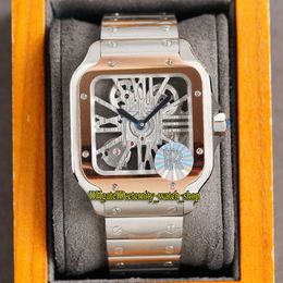 Eternity Horloges V3 Upgrade Versie RRF 0015 Horloge Skeleton LM 0019 Swiss Ronda 4S20 Quartz Mens Watch Two Tone Rose Gold Snelle Demontage Armband Super Edition