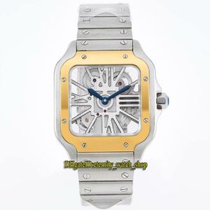 Eternity Horloges V3 Upgrade-versie RRF 0015 Horloge Skeleton LM 0012 Swiss Ronda 4S20 Quartz Herenhorloge Two Tone Gold Quick Disas286W