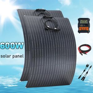 ETFE 600W 300W Panneau solaire flexible Monocristallin Solar Power Cell Charger pour le camping de camping en plein air Carterhome Car RV Boat 240508