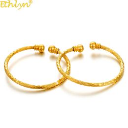 Ethlyn 2pcs / lot articles arabes du Moyen-Orient réglables couleur or durable filles / garçons / enfants / enfants bracelets de charme bracelet B142 Q0717