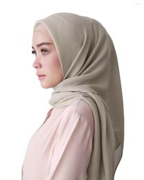 Vêtements ethniques 1 Pc 2023 femmes bulle coton froissé Hijabs bandeau foulards islamiques châles 180 70cm