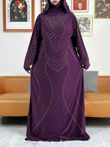 Vêtements ethniques 1 pièces Ladys musulmanes de prière Kaftan Robe à capuche Turquie-Africain Robe maxi avec hijab Dubaï Abaya Islam Vêtements Ramadan T240510