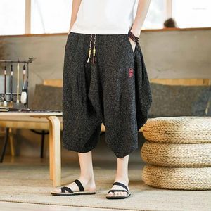 Vêtements ethniques 12 styles traditionnels japonais kimono shorts asiatiques hommes rue pantalons de survêtement rétro brodé sarouel jambe large
