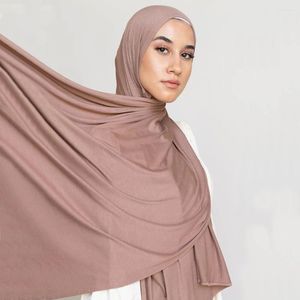 Vêtements ethniques 170x70cm Jersey de coton modal Hijabs pour femme longue écharpe musulmane châle douce Turban Tie têtes enveloppe des femmes islamiques