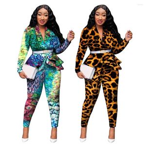 Vêtements ethniques 2 pièces Ensemble Vêtements africains Imprimer Dashiki Mode Costume Hauts et pantalons Super Elastic Party Plus Taille Costumes pour dame