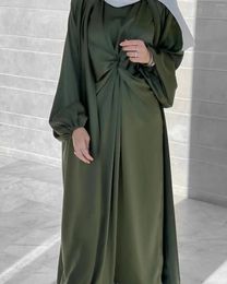 Etnische Kleding 2 Stuks Abaya Dubai Islam Turkije Moslim Sets Hijab Jurk Kaftan Arabische Jurken Voor Vrouwen Caftan Gewaad Femme Ensembles