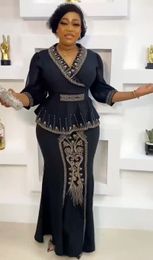 Etnische Kleding 2 Stuks Set Afrika Kleding Dashiki Afrikaanse Rokken En Top voor Vrouwen Ankara Trouwjurk Outfits Plus Size Lady Feestjurk 230616