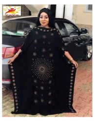 Etnische kleding 2021 Fashion Nieuwe aankomst Afrikaanse Dashiki Flower Turkse Maxi Kaftansummer Dresses Women Muslim Fashion Abaya Long Dress HB052 T240510