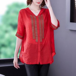 Ropa étnica 2021 verano Casual Tops para mujeres tradicional chino algodón Cheongsam Top Lino Color sólido Qipao camisa femenina KK3664