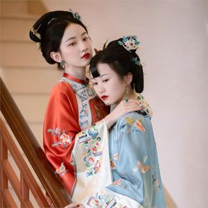 Vêtements ethniques 2021 Chinois traditionnel pour femmes Qipao Top Tang Costume Cheongsam Blouse Vintage Style classique Chemises