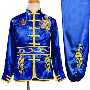 Vêtements ethniques 2022 Ensemble vintage chinois traditionnel National Wushu Taiji Uniforme Martial Arts Clothes Retro Performance Vêtements