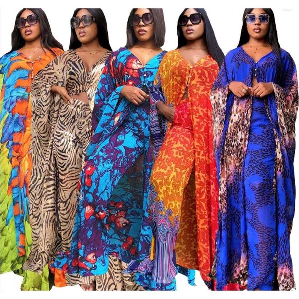 Vêtements ethniques 2023 Vêtements africains Dashiki Pantalons Ensembles Grand Boubou Robe Africaine Femme Bazin Riche Robe de soirée Robes pour Wome