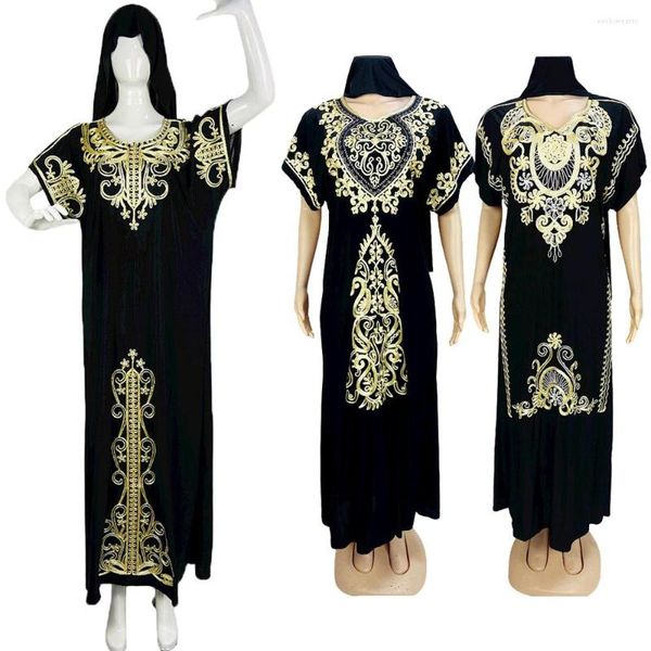Vêtements ethniques 2023 robes de soirée africaines pour broderie musulmane femmes Hijab Robe Femme Abayas Caftan Boubou Robe de soirée afrique Caftan